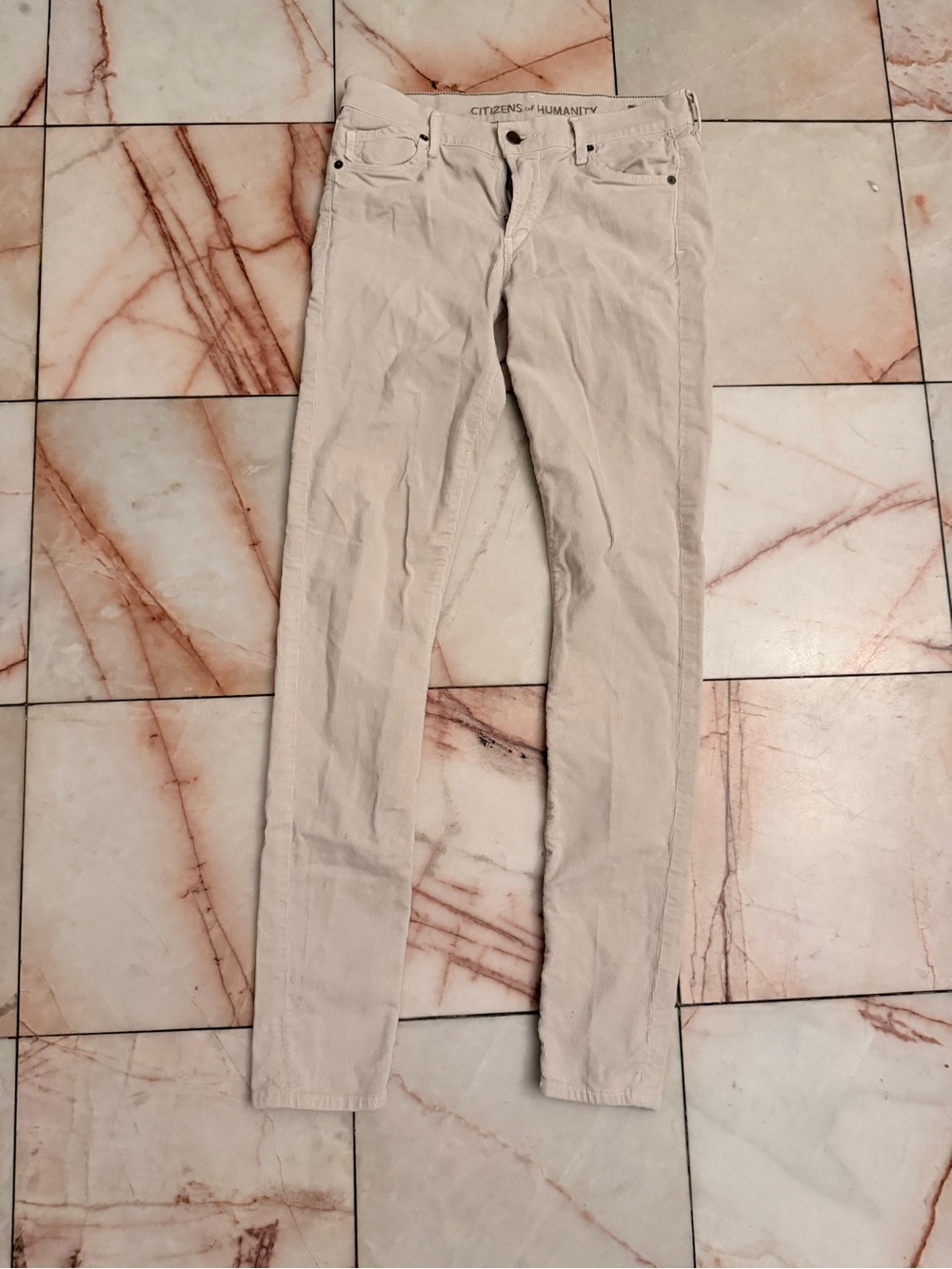 Citizens Of Humanity Off-White corduroy Skinny Jeans